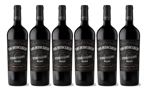 Vino Los Intocables Black Malbec Tinto Caja X6 Pack 750ml