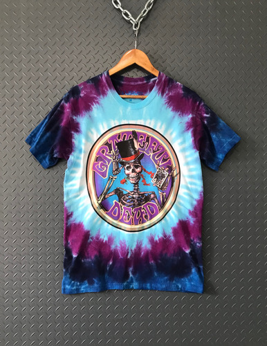 Grateful Dead Liquid Blue Tie Dye Talla M Estampado (Usado)