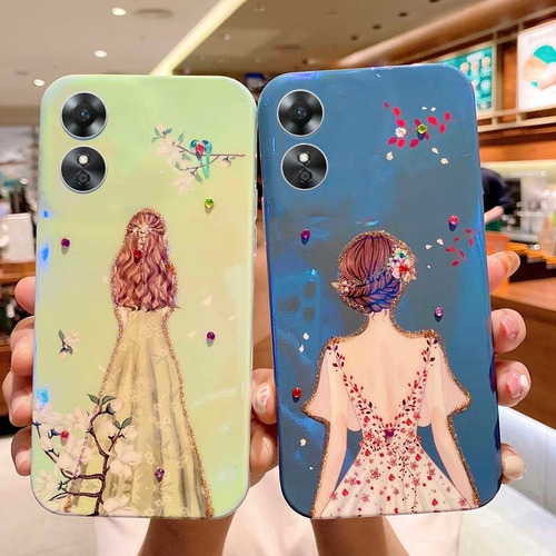 - Funda De Silicona For Oppo A17 / A17k Con Estampado De