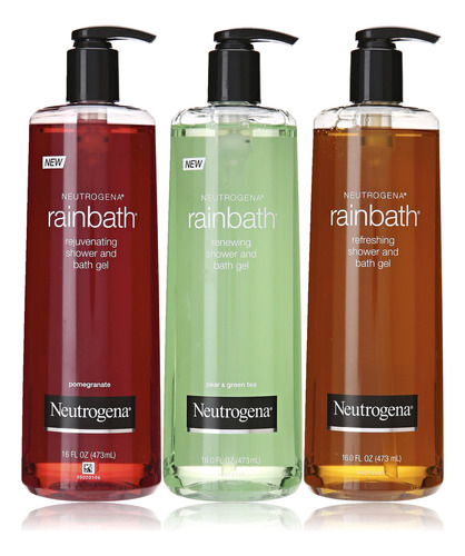 Gel De Ducha Neutrogena Rainbath, 473 Ml, Paquete De 3