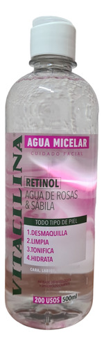 Vitacilina Agua Micelar Retinol Agua De Rosas Y Sábila 500ml