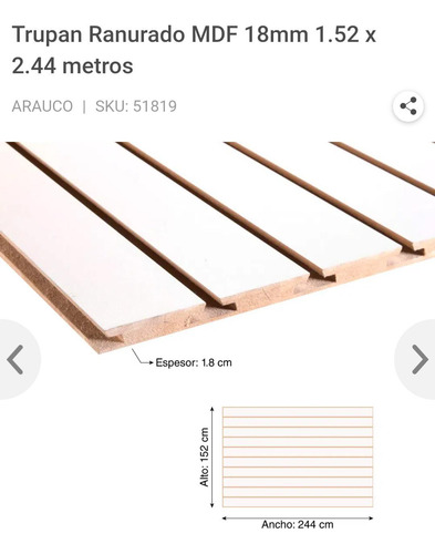 Trupan Ranurado Blanco Grande (Usado)