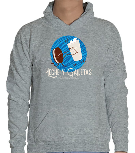 Sudadera Gorro Y Cangurera Leche Y Galletas - Mejores Amigos