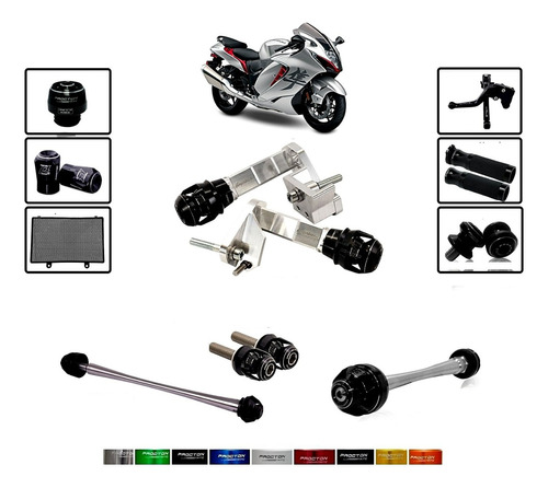 Kit Slider F1 Procton Racing Suzuki Hayabusa G3 - 10 Pçs