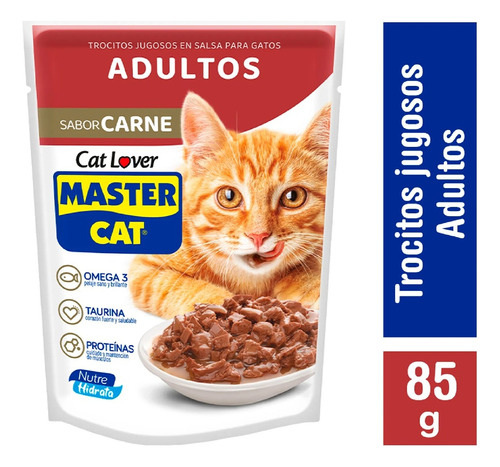 Master Cat Sachet Sabor Carne 85gr X20 Und