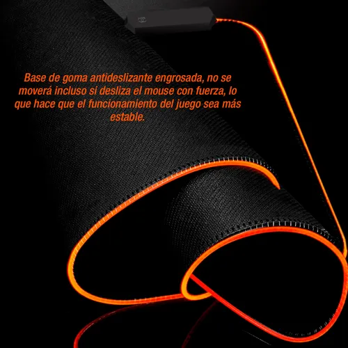 Mouse Pad Led Gamer Grande Iluminación Rgb Superficie Antideslizante Para Juego Precisión Alta Calidad Duradero Ideal Para Pc Y Laptop Estilo Único Experiencia Inmersiva Otec
