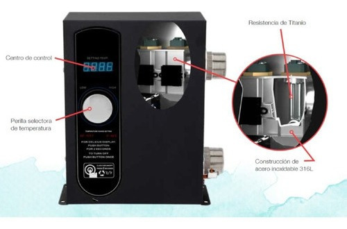 Imagen 9 de 10 de Calentador De Hot Tubs, Jacuzzis Y Spa Rheem Et3 5,5 Kw Usa