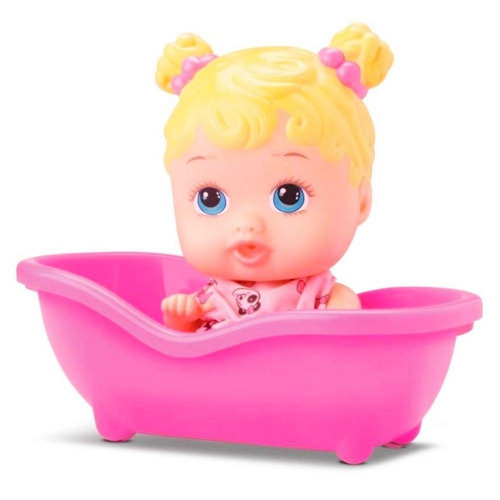 Boneca Bebe Little Dolls Banheirinha Loira - Divertoys