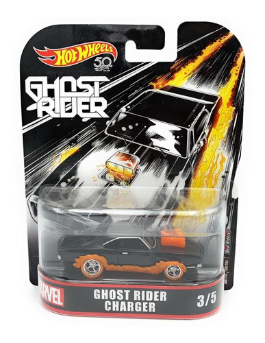 Ghost Rider Charger Marvel 1/64 Hot Wheels Color Negro