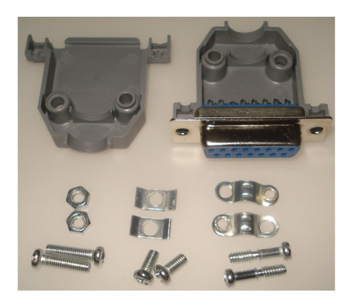 Conectores Db15 Hembra Y Macho Para Soldar Con Cubierta