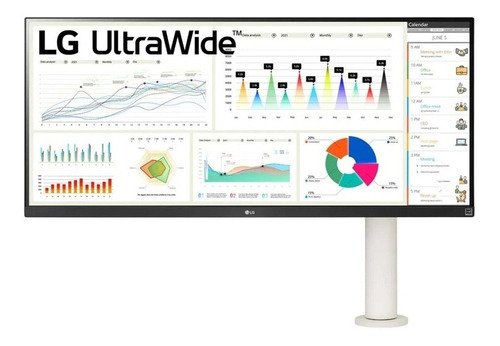 Monitor LG Fhd Ultrawide 34 Ips 5ms 100hz Usb-c Hdmi Dp Color Blanco/Negro