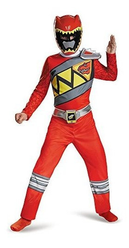 Disfraz Ranger Rojo Power Rangers Dino Carga Talla Large