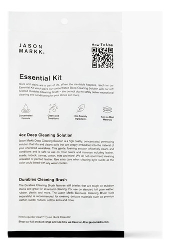 Kit Esencial Jason Markk 1 Solución De Limpieza + 1 Cepillo