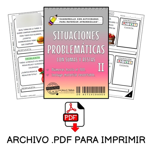 Actividades En Pdf Imprimibles: Situaciones Problemáticas 2