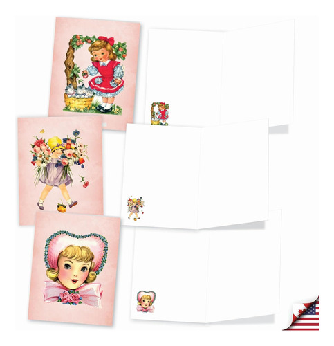 Caja De 20 Notas Blanco Variadas Sobres 4 X 5.12 Pulgad...