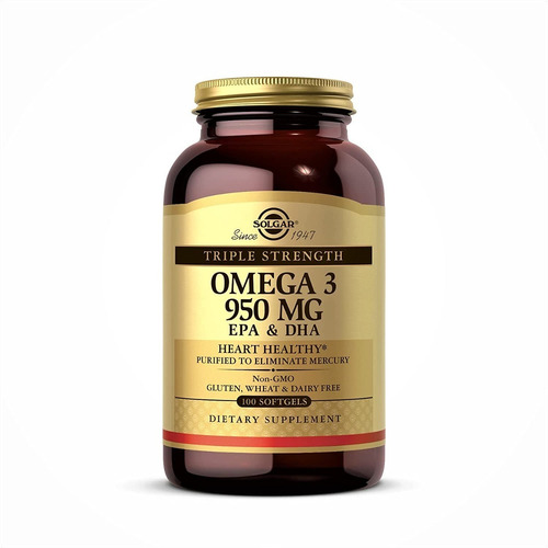 Omega 3 950 Mg Epa & Dha Solgar 100 Capsulas Blandas