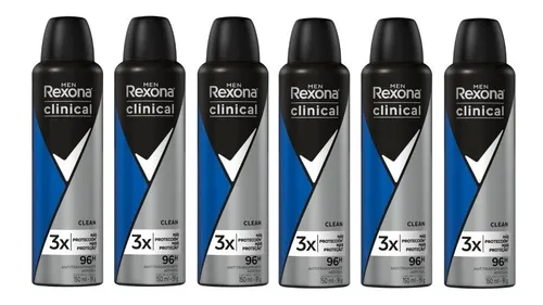 Desodorante Rexona Clinical Clean Aerosol Masculino 150ml - 6