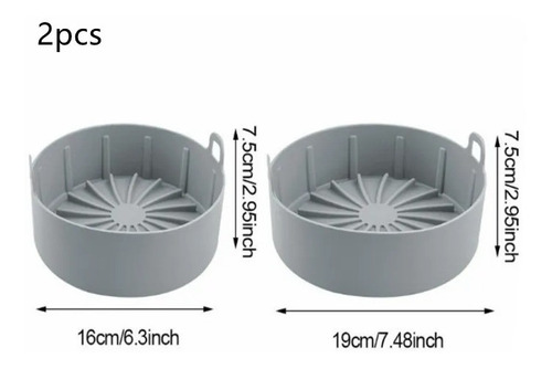 2 Piezas Cesta De Repuesto De Silicona Para Freidora De Aire