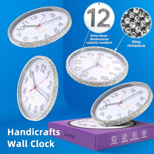 Reloj De Pared Con Diamantes De Imitación 3d Coloridos, 25 C