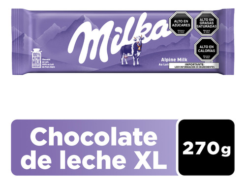 Chocolate Milka® De Leche Barra 270g