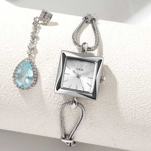 Pulsera Avanzada, Reloj De Mujer, Pequeña Esfera Cuadrada