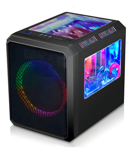 Gabinete K-mex Cg-01rc Microcraft Gamer Microatx / Itx Cor Preto
