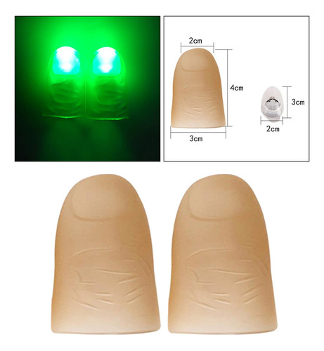 Luces De Dedo Trucos De Magia Luz De Pulgar Led Luz Verde