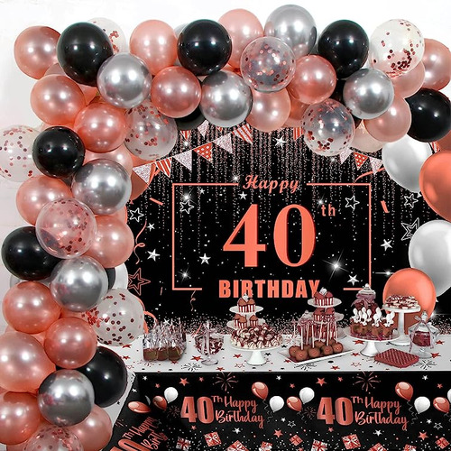 Decoraciones Cumpleaños 40 Para Mujer Decoraciones Cumpleaño