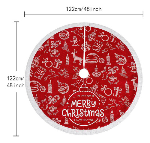 Falda De De Navidad/adornos Navideños, Redonda/falda De De