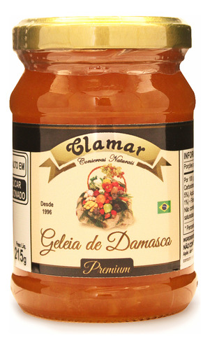 Geleia De Damasco Clamar 215g S/ Conservantes 100% Natural