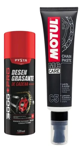 Motul C5 Lubricante Cadenas Crema Duradero + Desengrasante
