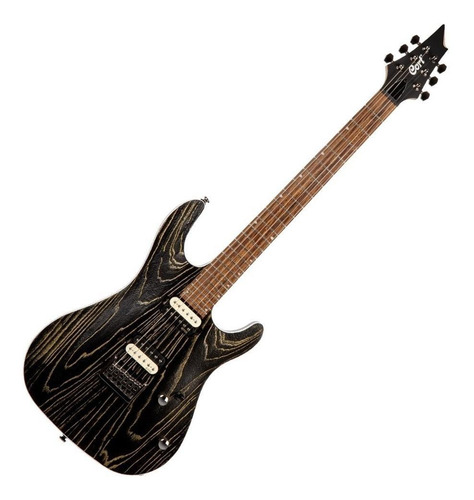 Imagen 2 de 4 de Guitarra eléctrica Cort KX Series KX300 Etched de caoba black gold engraved con diapasón de granadillo brasileño