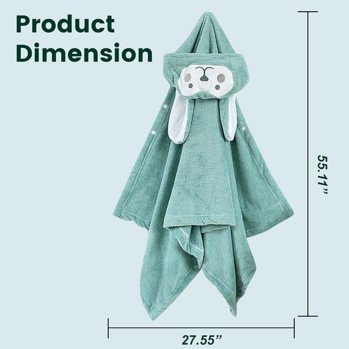Bluejr Toalla De Baño Con Capucha De Conejo Para Bebé, Toall