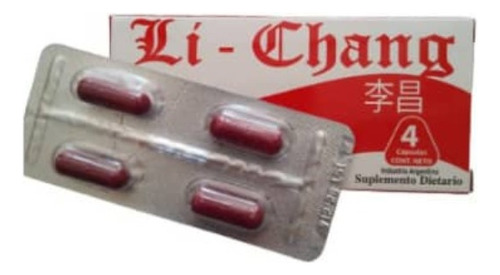 Li Chang X 4 Cápsulas Suplemento Vigorizante Masculino 