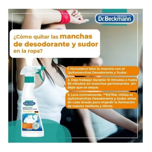 Imagen 3 de 4 de Dr. Beckmann Quitamanchas Desodorante Y Sudor Pack X4