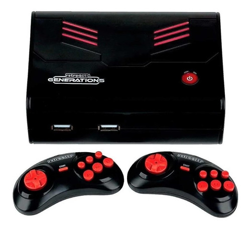 Console Retro-Bit Generations Standard cor  preto e vermelho