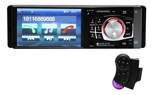Imagem 5 de 5 de Central Mp5 Gm Cobalt Bluetooth Tela 4 1 Din Radio Mp3 Multimidia Player 4x60w Dvd Ligações Chamadas Audio Rca Pote