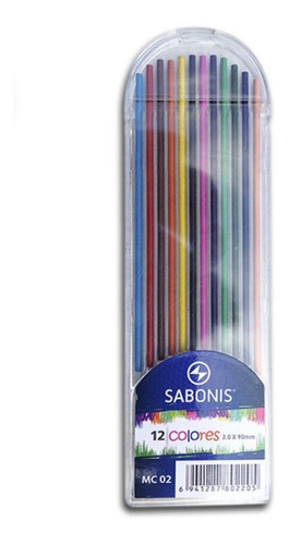 Minas De Colores Para Portaminas 2.0mm X2 Unidades Sabonis