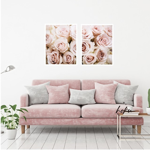 Imagen 1 de 1 de Cuadros Decorativos -  Set X2 - 30x40cm - Rosas - Flores