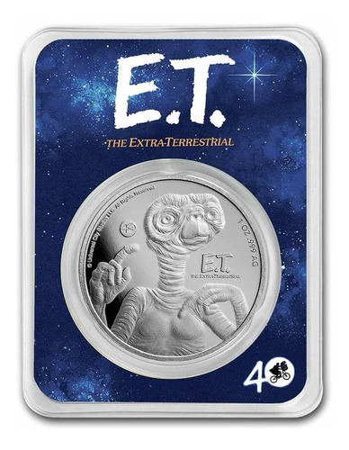 Medalla Plata 1 Oz El Extra Terrestre Aniversario 40th 2022