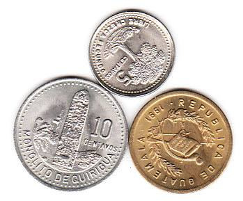 Monedas 3 De Buatemala
