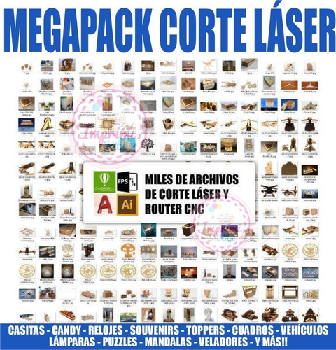 Pack Vectores Para Corte Laser Router Cnc Todo En Uno