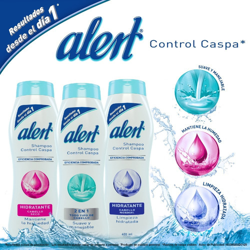 Alert Shampoo Control De Caspa Saludables 700ml