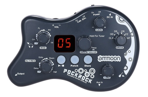 Ammoon Pockrock Guitarra Portátil Procesador Multiefectos P