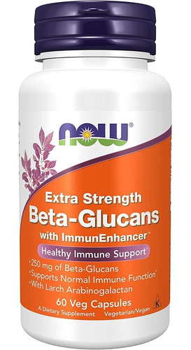 Beta-glucanos Con Immunenhancer Now 60 Capsulas Vegetales