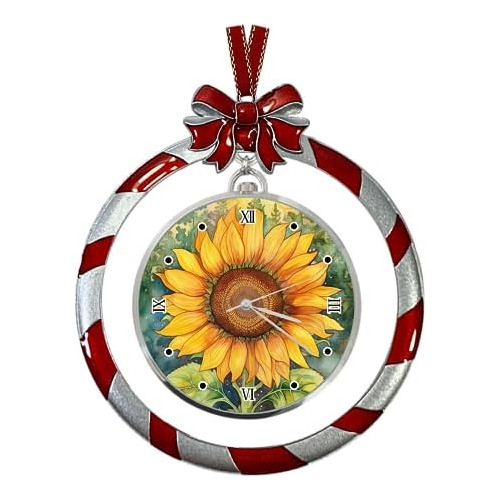 Sunflower On Forest Lollipop Christmas Ornament Time Cl...