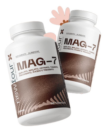 Mag7 - Blend De 7 Magnésios Premium 60caps New Four