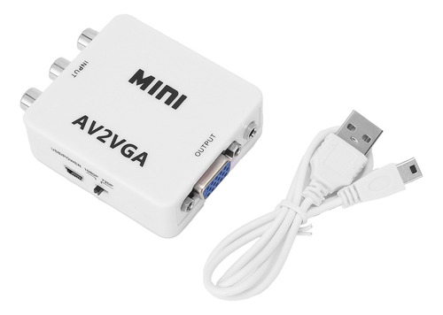 Convertidor De Vídeo Hd 1080p Mini Av A Vga De Ordenador A T