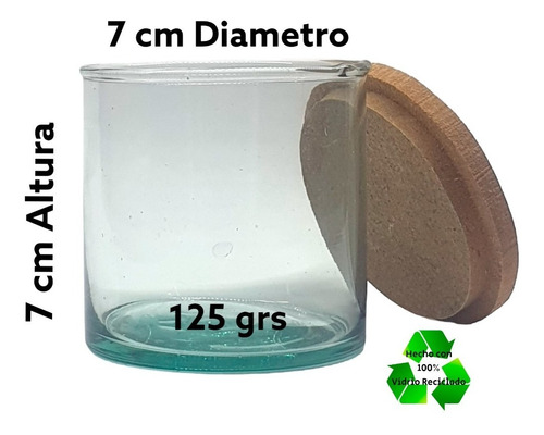 Imagen 3 de 7 de Frascos / Cilindros 7x7cm Para Veladora C/ Tapa Mdf Paq 50pz