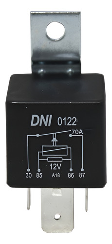 Relevador 12v 4 Terminales 70a Con Soporte - Dni 0122